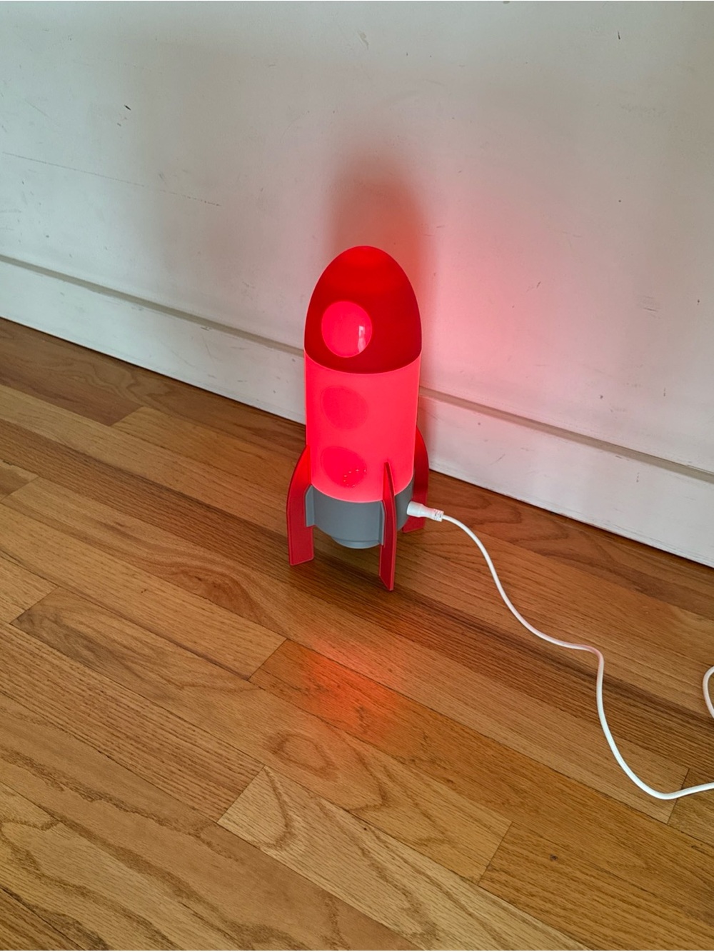 IKEA Red and White Rocket Night Lamp - Picture 3 of 10